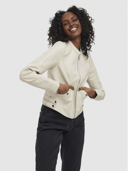 Chaqueta Mujer Beige Vero Moda