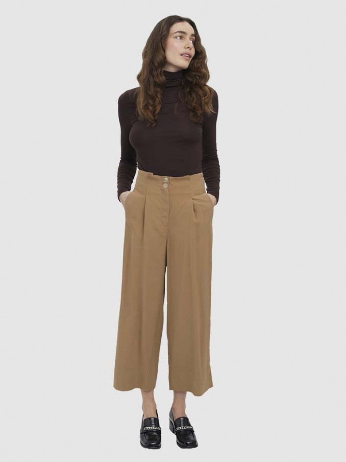 Pantalones Mujer Camello Vero Moda