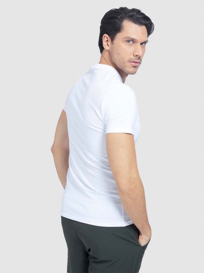 Camiseta Hombre Crema Guess