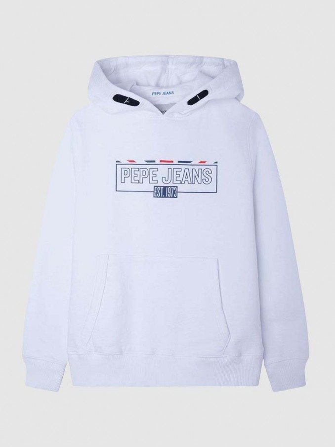 Sweatshirt Boy White Pepe Jeans London