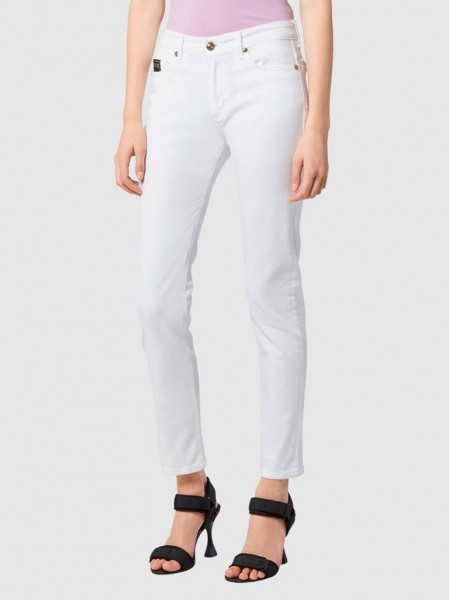 Pantalones Mujer Blanco Versace