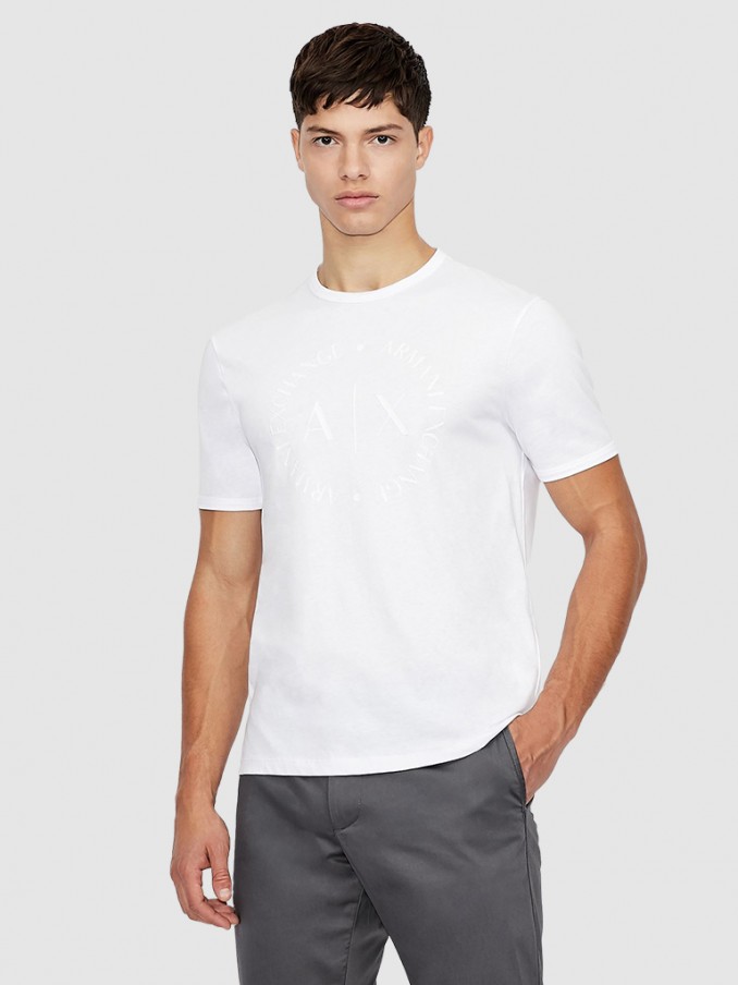 Camiseta Hombre Blanco Armani Exchange