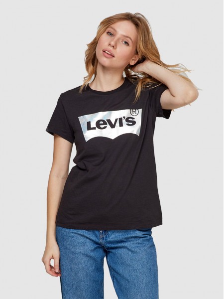 Camiseta Mujer Negro Levis