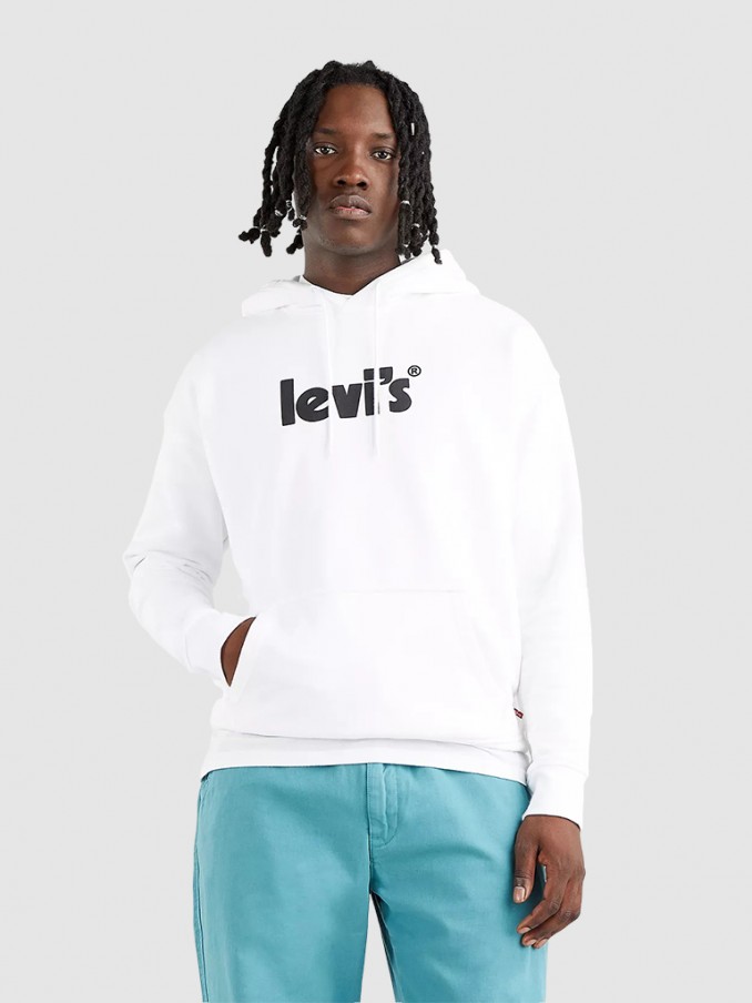Sweatshirt Hombre Blanco Levis