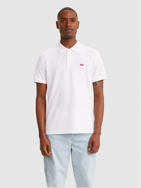 Polo Shirt Man White Levis