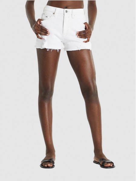 Shorts Woman White Tommy Jeans