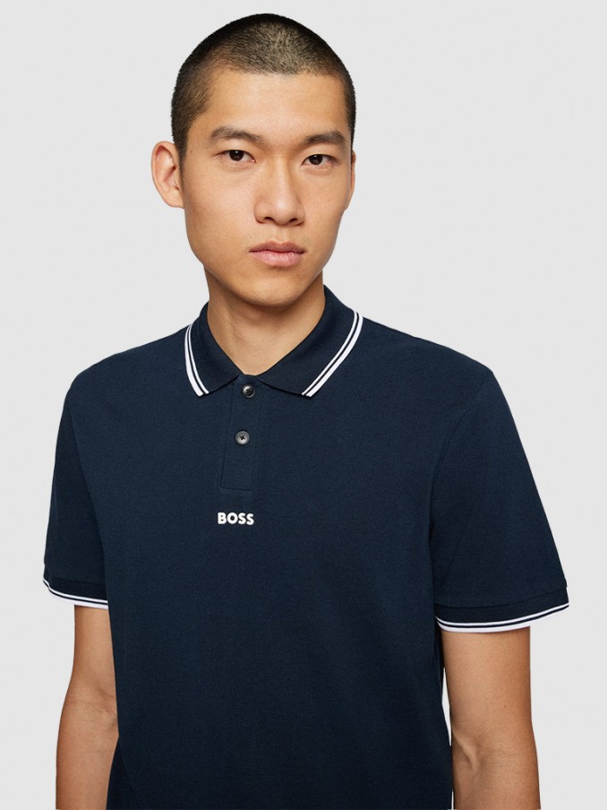 Polo Shirt Man Boss Orange