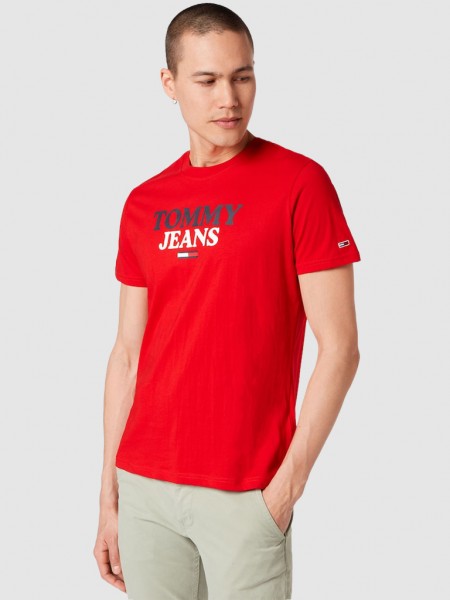 Camiseta Hombre Rojo Tommy Jeans