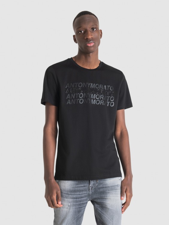 T-Shirt Man Black Antony Morato Mmks02095Fa100144