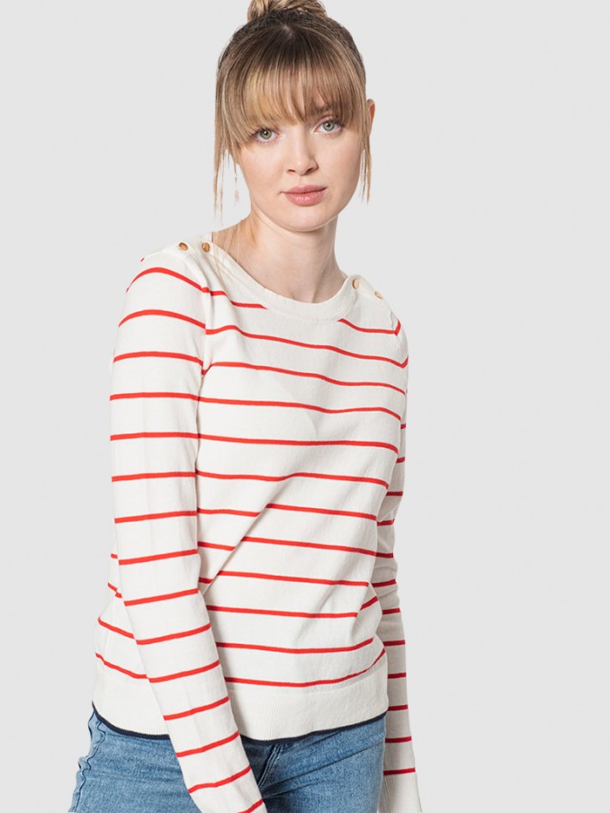 Knitwear Woman Red Stripe Vero Moda