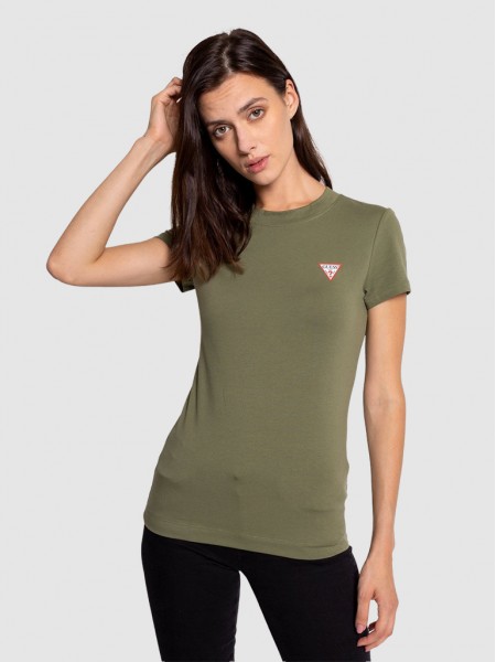 T-Shirt Woman Green Guess