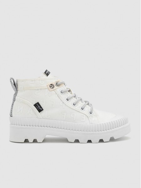 Boots Woman White Pepe Jeans London