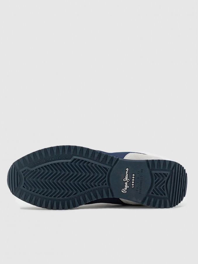 Sneakers Man Navy Blue Pepe Jeans London