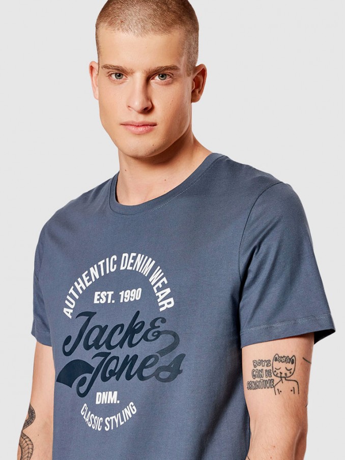Camiseta Hombre Gris Jack & Jones