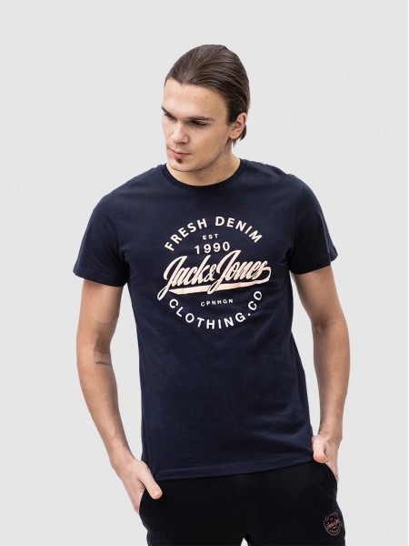 T-Shirt Man Dark Blue Jack & Jones