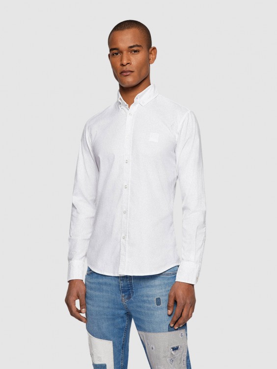 Camisa blanca cheap hugo boss hombre