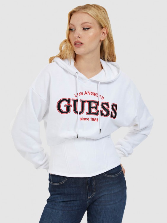 Sweatshirt Woman White Guess W2Gq14K8800 W2GQ14K8800.1 Mellmak