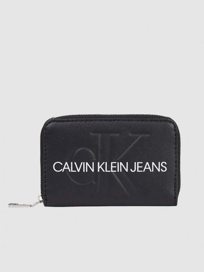 Billetera Mujer Negro Calvin Klein