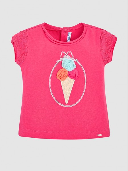 T-Shirt Baby Girl Rosa Fuchsia Mayoral