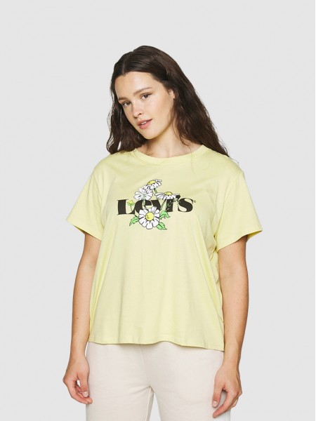 T-Shirt Woman Yellow Levis