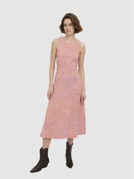 Vestido Mujer Rosa Vero Moda