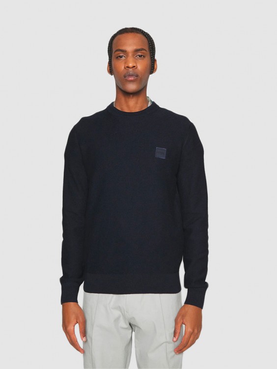 Sweatshirt Man Navy Blue Hugo Boss 50471343 50471343.38 Mellmak