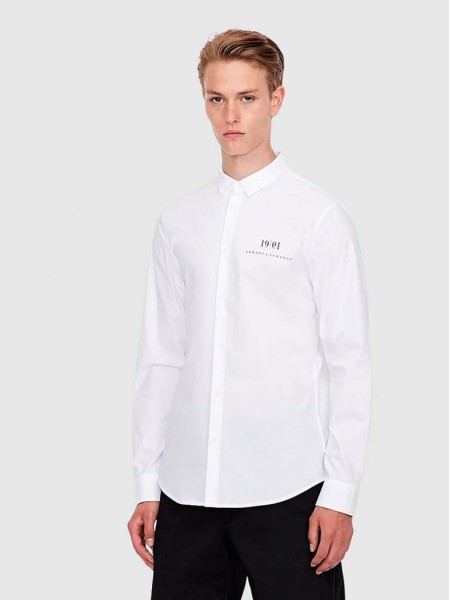 Camisa Hombre Blanco Armani Exchange