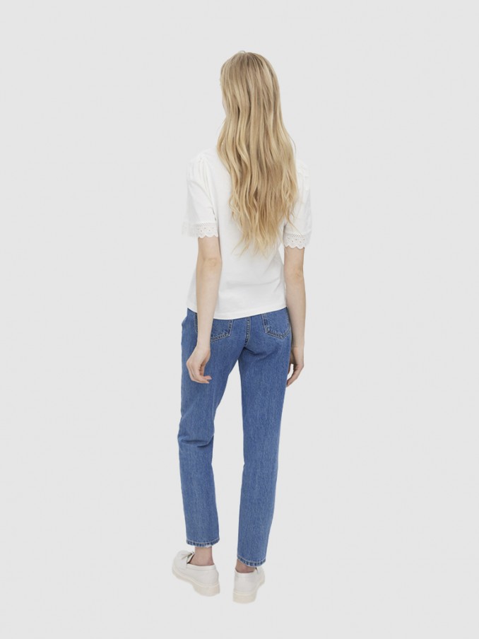 Camiseta Mujer Blanco Vero Moda
