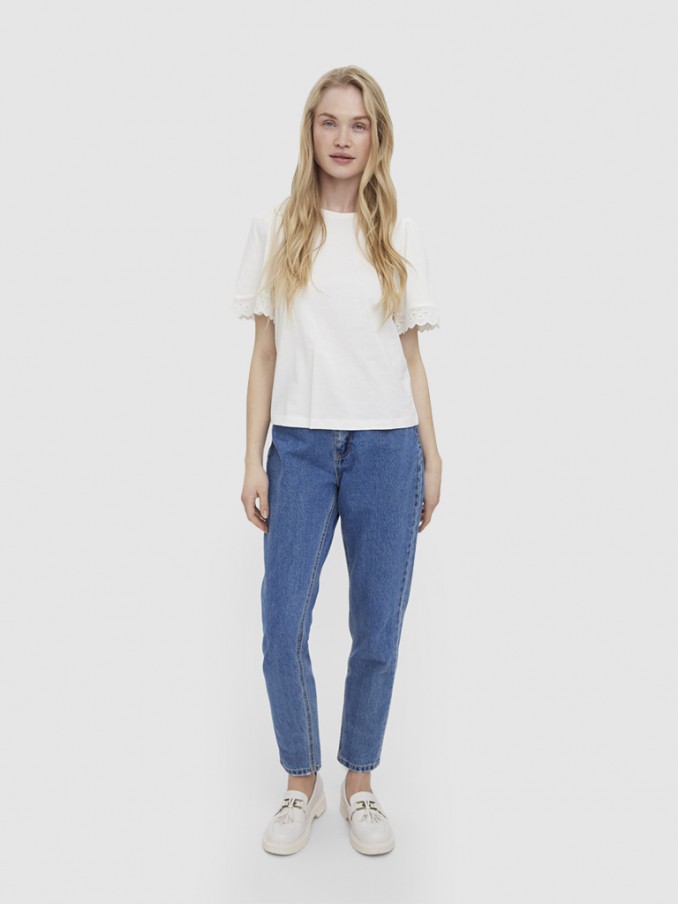 Camiseta Mujer Blanco Vero Moda