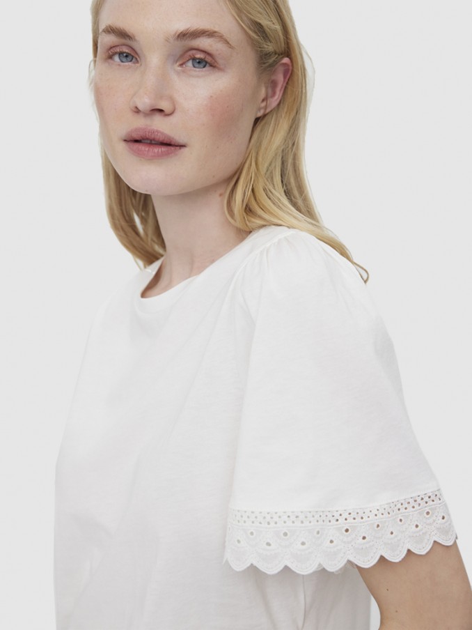 Camiseta Mujer Blanco Vero Moda