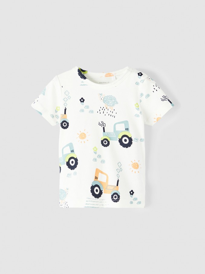Camiseta Bebe Niño Blanco Name It