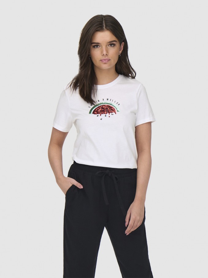 Camiseta Mujer Blanco Only