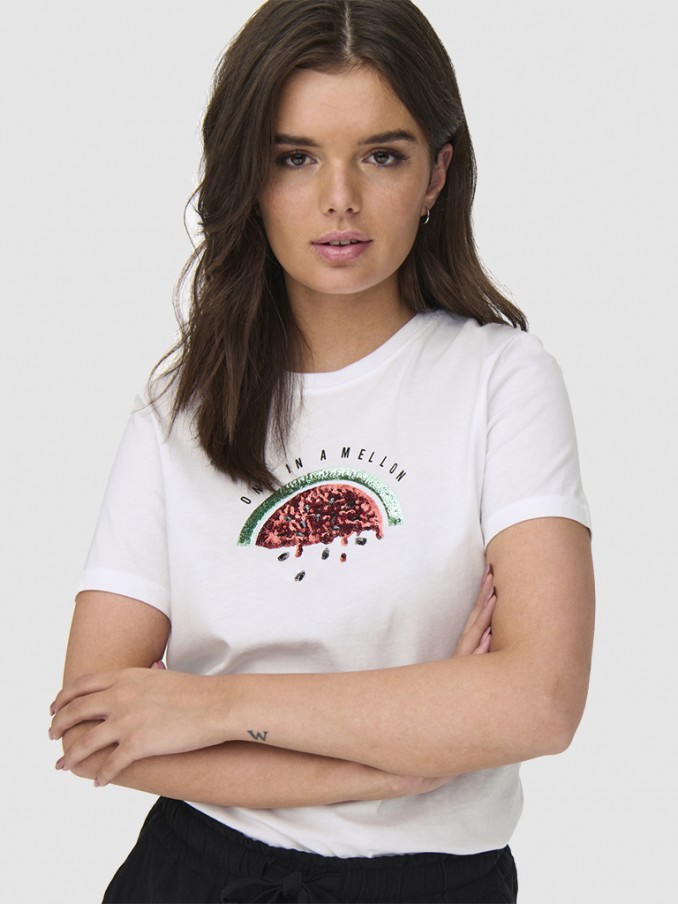 Camiseta Mujer Blanco Only