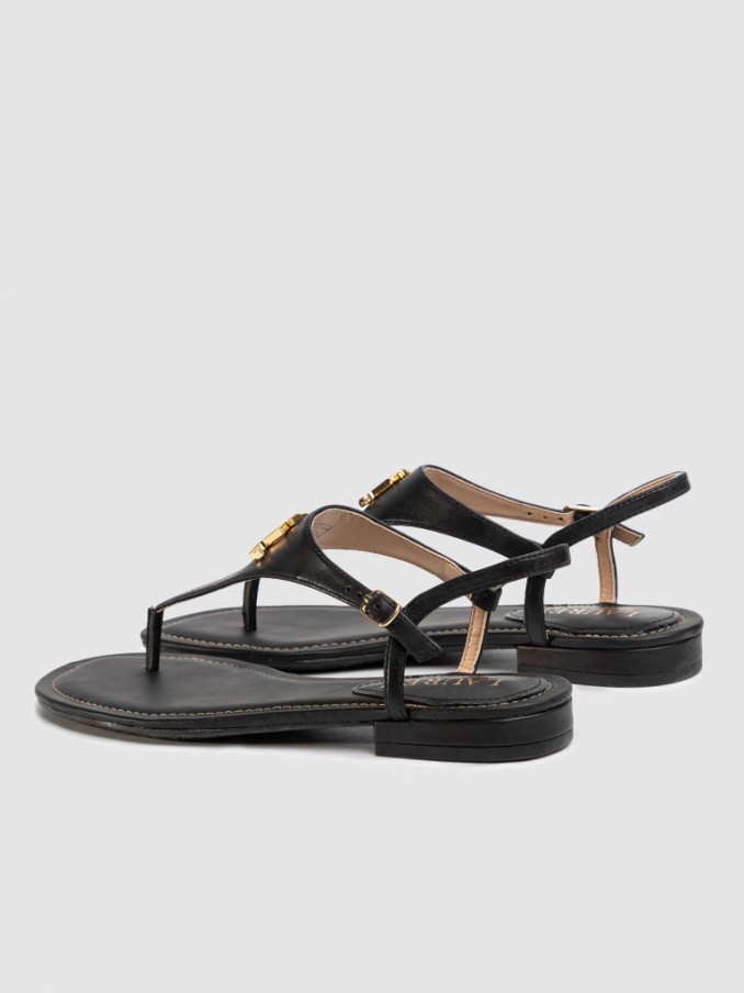 Sandals Woman Black Polo Ralph Lauren