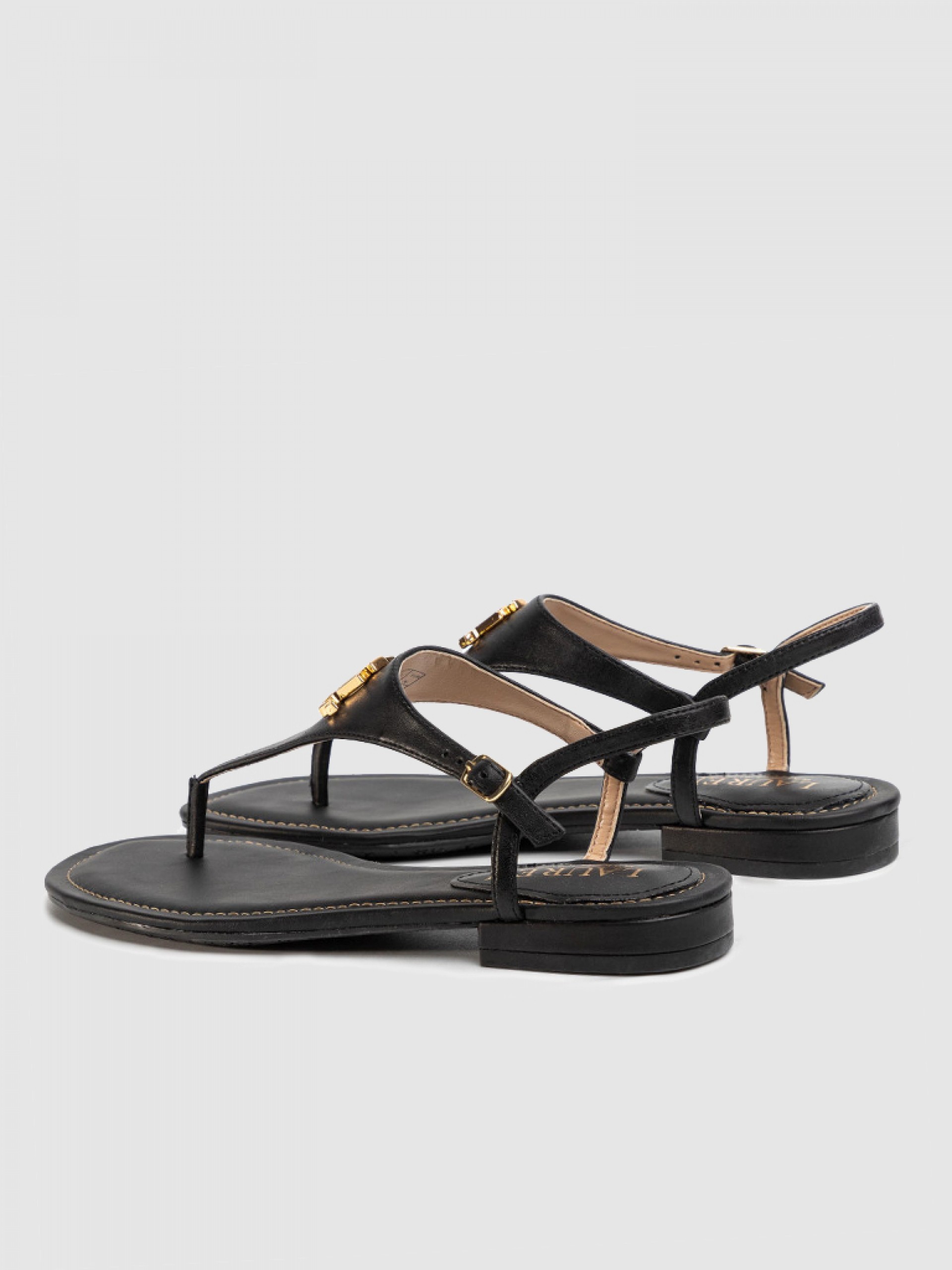 Sandalias Mujer Negro Polo Ralph Lauren