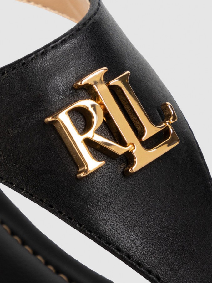 Sandals Woman Black Polo Ralph Lauren