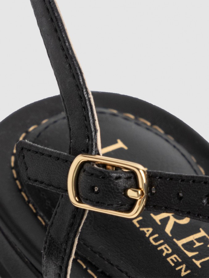 Sandals Woman Black Polo Ralph Lauren