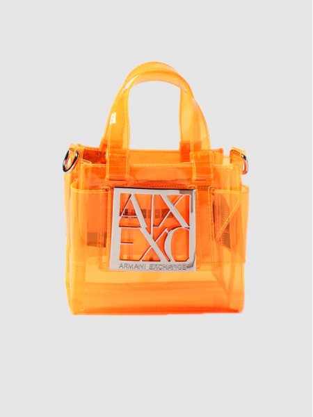 Handbag Woman Orange Armani Exchange
