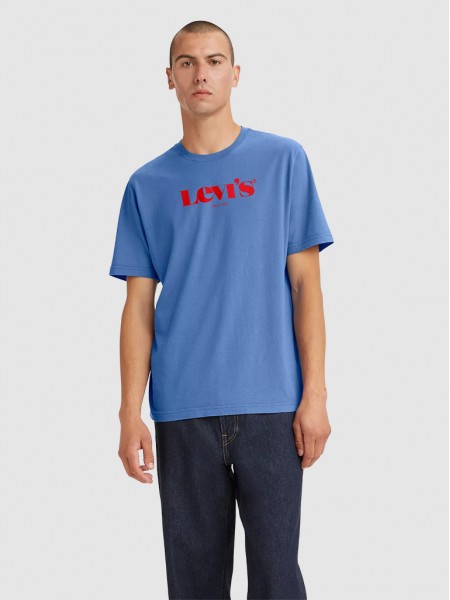 T-Shirt Man Blue Levis