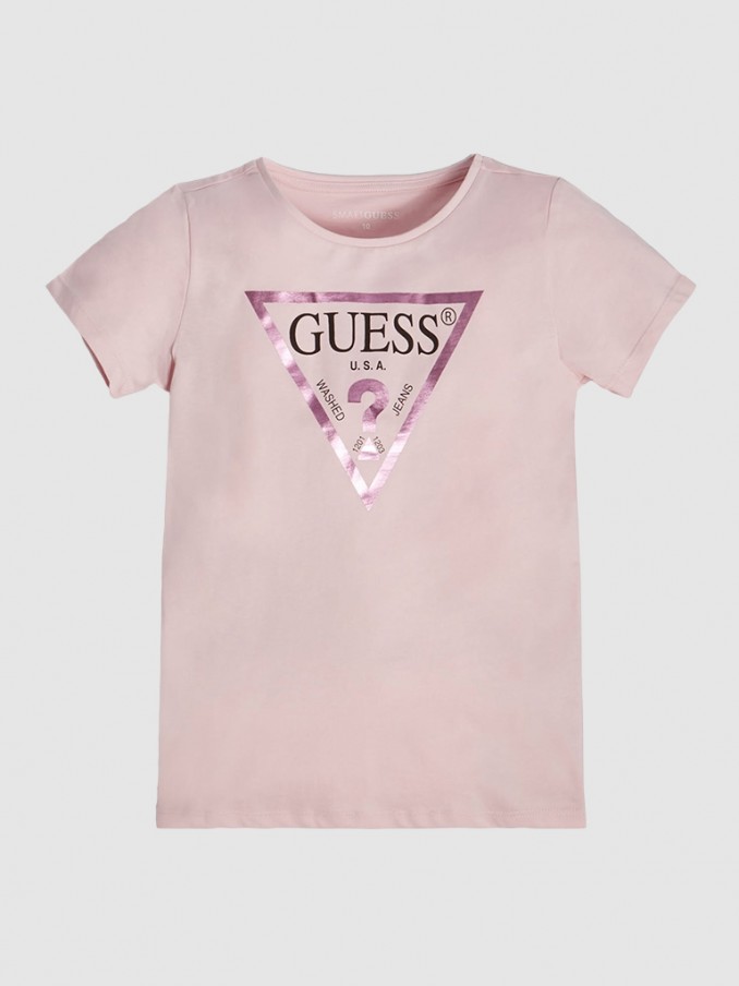 T-Shirt Girl Rose Guess