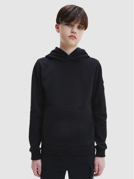Sweatshirt Boy Black Calvin Klein