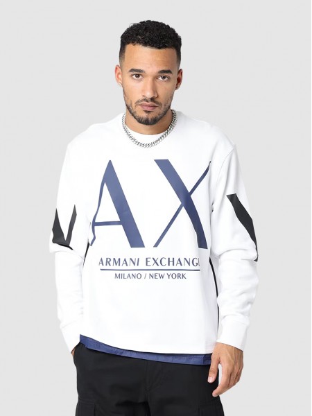 Sweatshirt Hombre Crema Armani Exchange