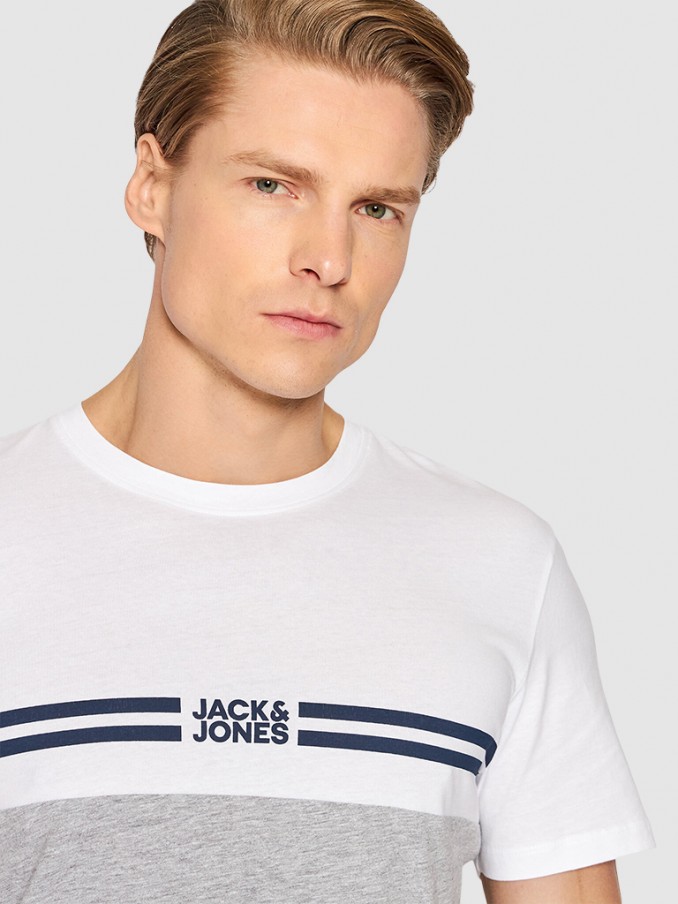 Camiseta Hombre Gris Jack & Jones