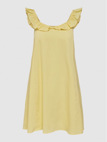 Vestido Mujer Amarillo Only