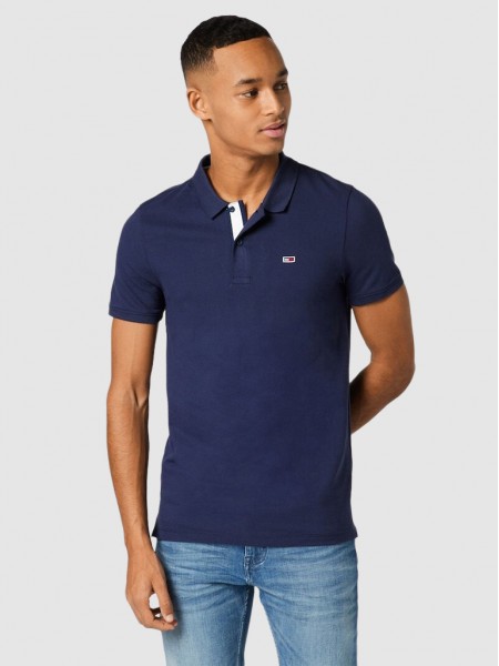 Polo Shirt Man Navy Blue Tommy Jeans