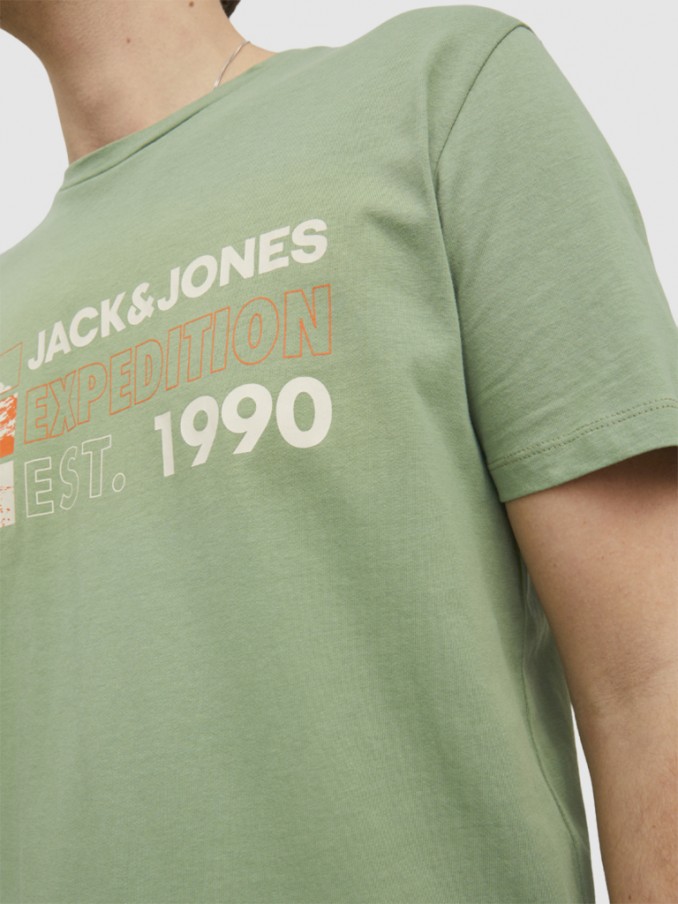 Camiseta Hombre Verde Jack & Jones