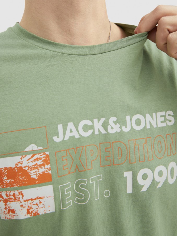 Camiseta Hombre Verde Jack & Jones