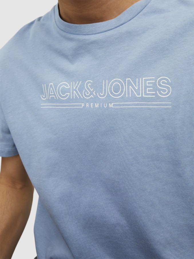 Camiseta Hombre Azul Claro Jack & Jones
