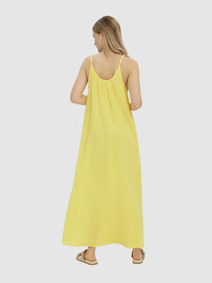 Vestido Mujer Amarillo Vero Moda