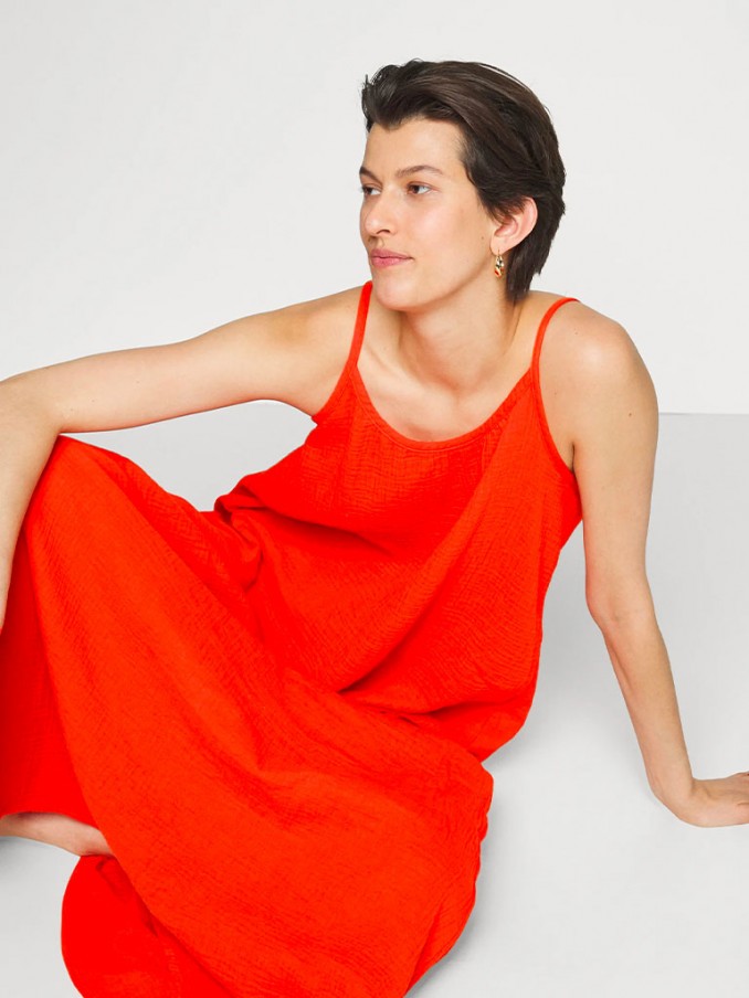 Vestido Mujer Naranja Vero Moda